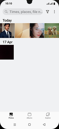 Step 3: Tap on Albums tab.