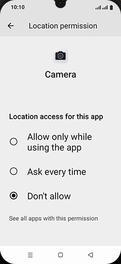 Step 10: Tap on desired Allow option.