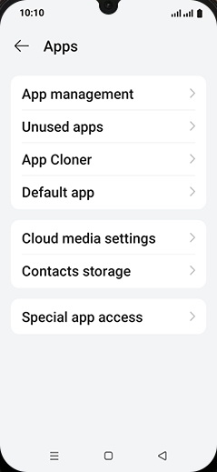 Step 4: Tap on App management.