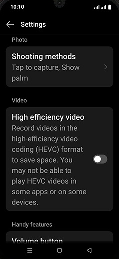 Step 5: Tap on Shooting methods.