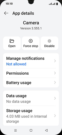 Step 8: Tap on Force stop.