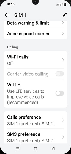 Step 7: Tap on VoLTE calls to turn ON.