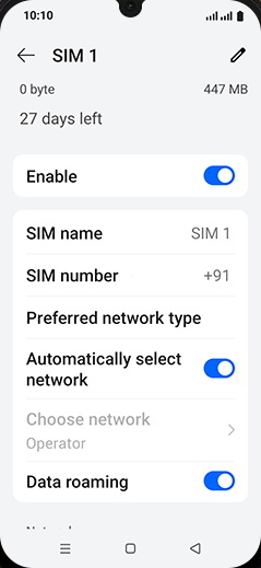 Step 7: Tap on Preferred network type.