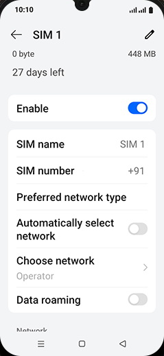 Step 5: Tap on Automatically select network to turn ON.