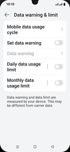 Step 8: Tap on Mobile data usage cycle.