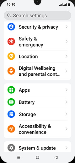 Step 3: Tap on Security & privacy.