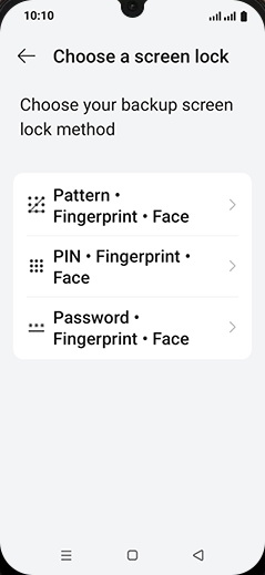 Step 6: Tap on desired Password type.