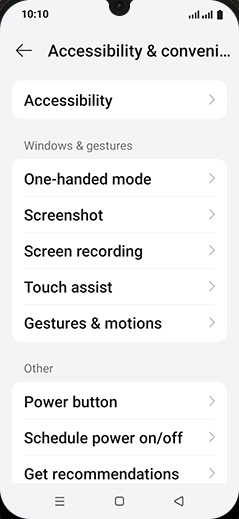 Step 4: Tap on Gestures & motions.