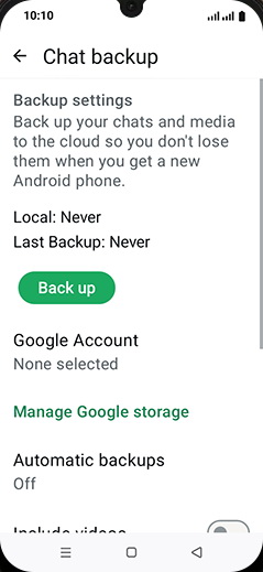Step 7: Tap on Back up.