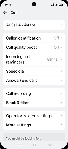 Step 5: Tap on AI Call Assistant.