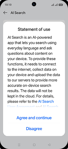 Step 7: Tap on Agree and continue.