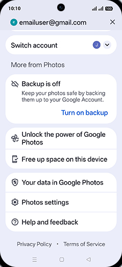 Step 4: Tap on Photos settings.