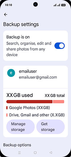 Step 7: Tap on Backup to turn OFF.
