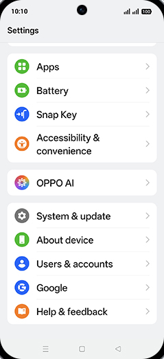 Step 3: Tap on System & update.