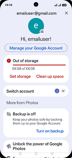 Step 4: Tap on Backup.