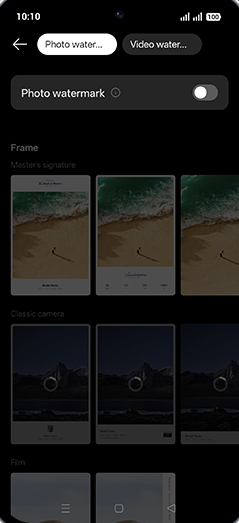 Step 6: Tap on Photo watermark to turn ON.