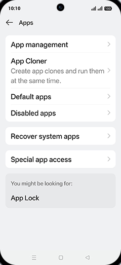 Step 4: Tap on App management.