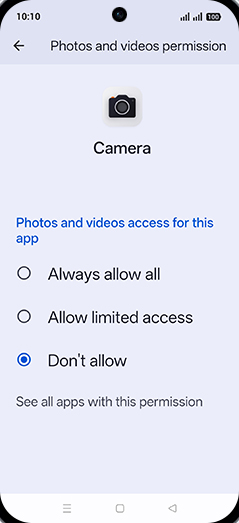 Step 10: Tap on desired Allow option.