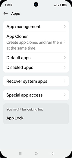 Step 4: Tap on App management.