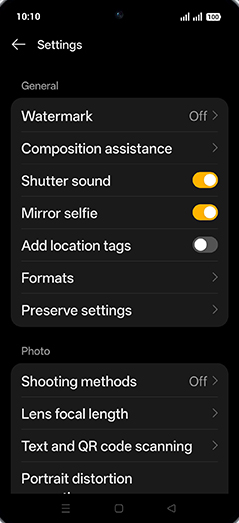 Step 5: Tap on Shooting methods.