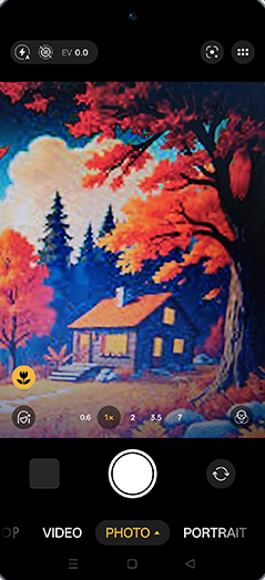 Step 3: Tap on PORTRAIT.