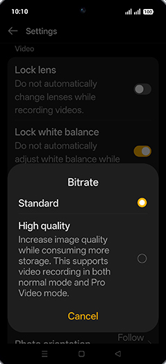 Step 6: Tap on desired option.