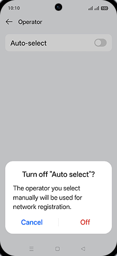 Step 7: Tap on Off.