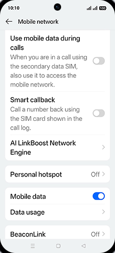 Step 4: Tap on Use mobile data during calls to turn ON.