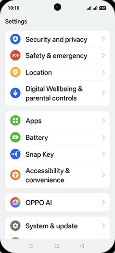 Step 3: Tap on Security and privacy.