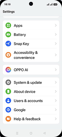 Step 3: Tap on About device.