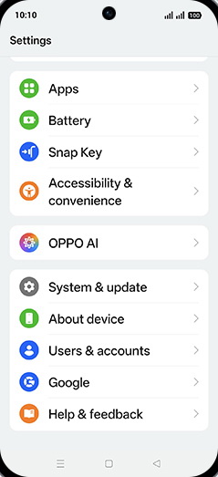Step 3: Tap on About device.
