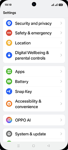 Step 3: Tap on Security and privacy.