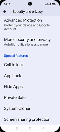 Step 4: Tap on Private Safe.