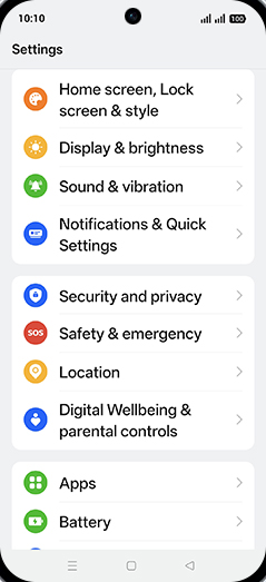 Step 3: Tap on Sound & vibration.