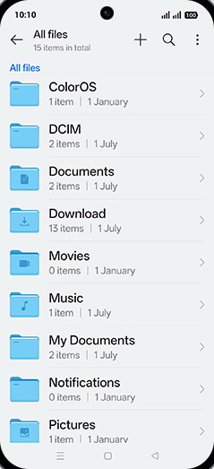 Step 4: Tap on Music folder.