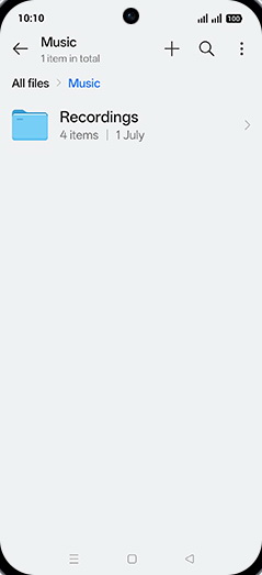 Step 5: Tap on Recordings.