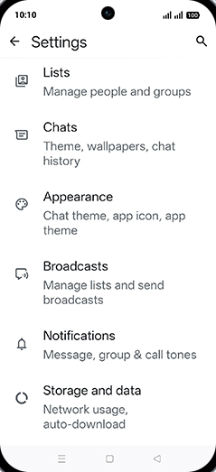 Step 5: Tap on Chats.