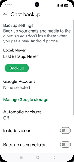 Step 7: Tap on Back up.