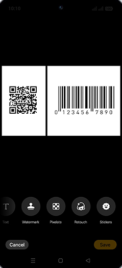 Step 7: Swipe left for Pixelate option.
