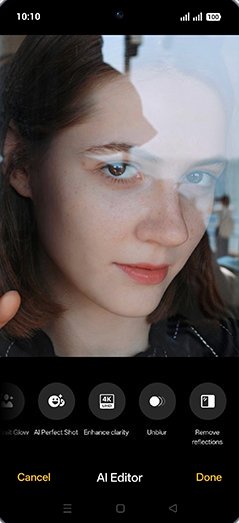 Step 8: Tap on Remove reflections.