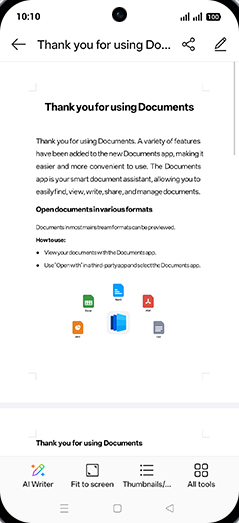 Step 5: Tap on AI Writer.