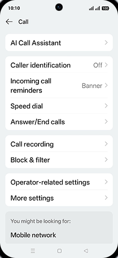 Step 5: Tap on AI Call Assistant.