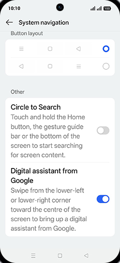 Step 5: Tap on Circle to Search to turn ON.