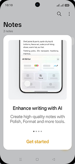 Step 3: Tap on Get started.