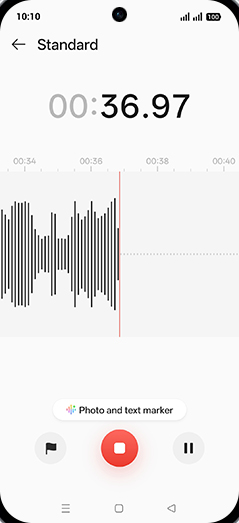 Step 4: Recording started and tap on Stop icon.