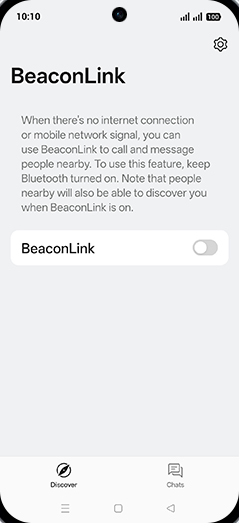 Step 5: Tap on BeaconLink to turn ON.