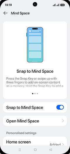 Step 8: Tap on Open Mind Space.