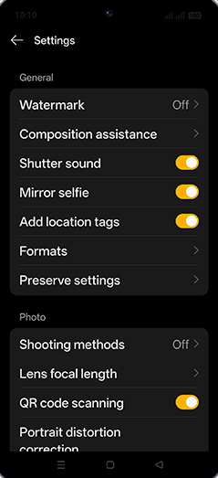 Step 5: Tap on Shooting methods.