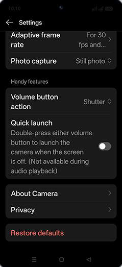 Step 5: Tap on Restore defaults.