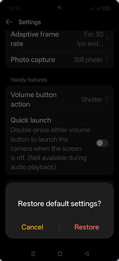 Step 6: Tap on Restore.
